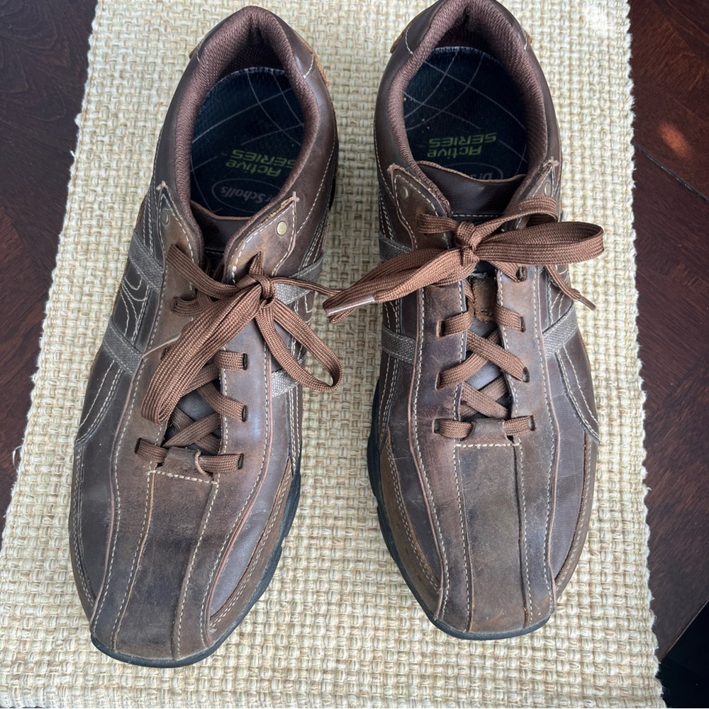Skechers Dr. Scholl's Active Series Brown Men's Shoes Leather Upper Comfy